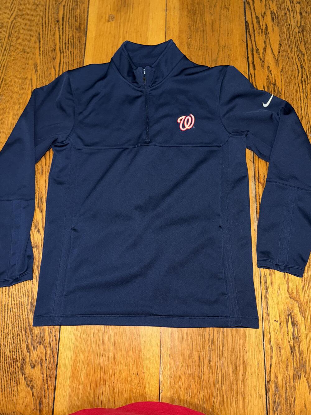 Washington Nationals Pullover Mens Small MLB Baseball Nike Therma Fit Quarter Zi